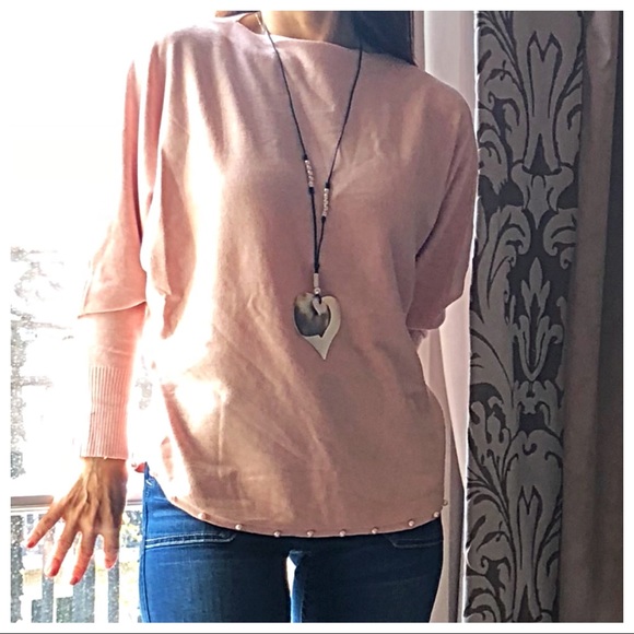 LAST ONE ✨PARIS✨ Cashmere blend pearl trim sweater - Picture 7 of 8